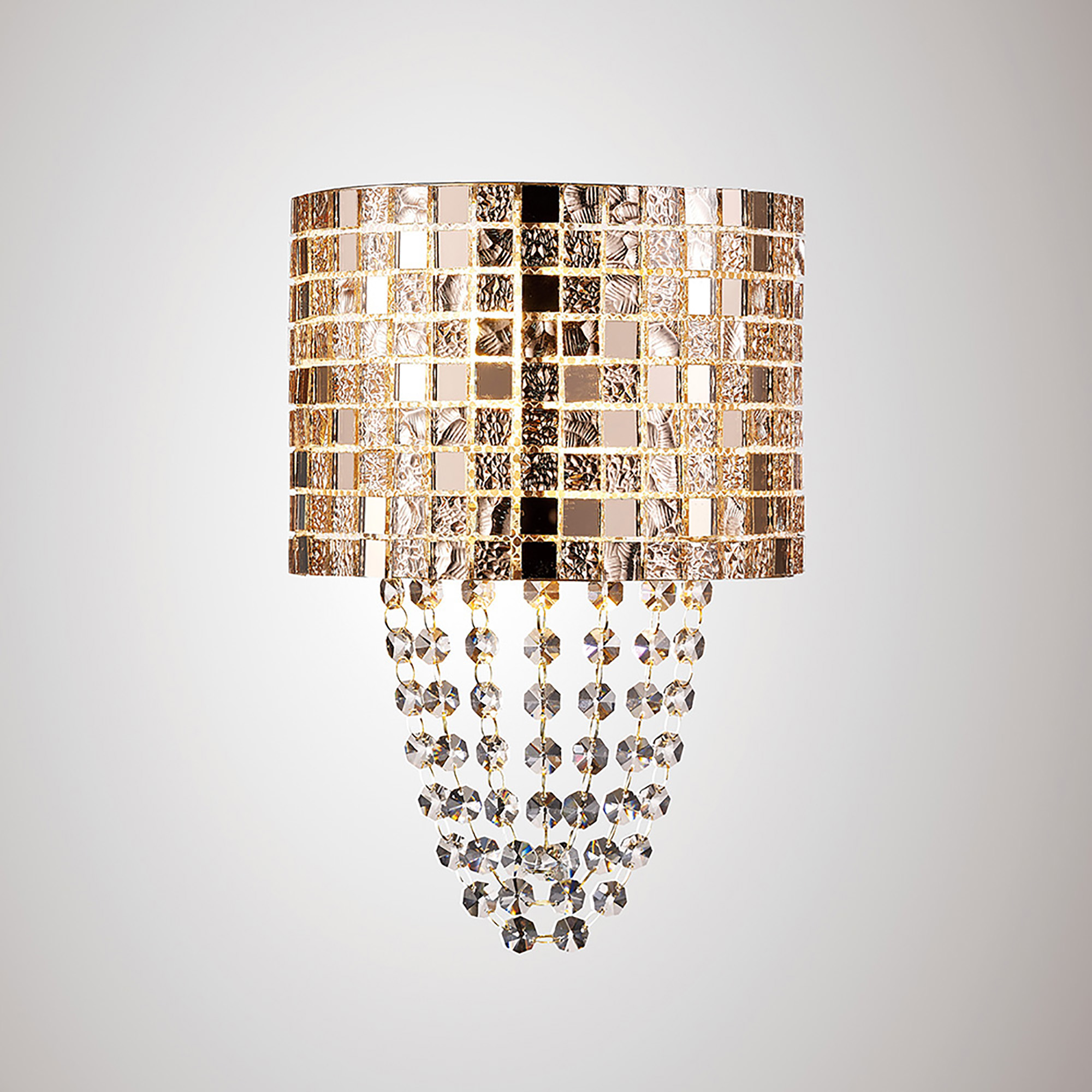 IL31621  Camden Crystal Wall Lamp 2 Light Rose Gold